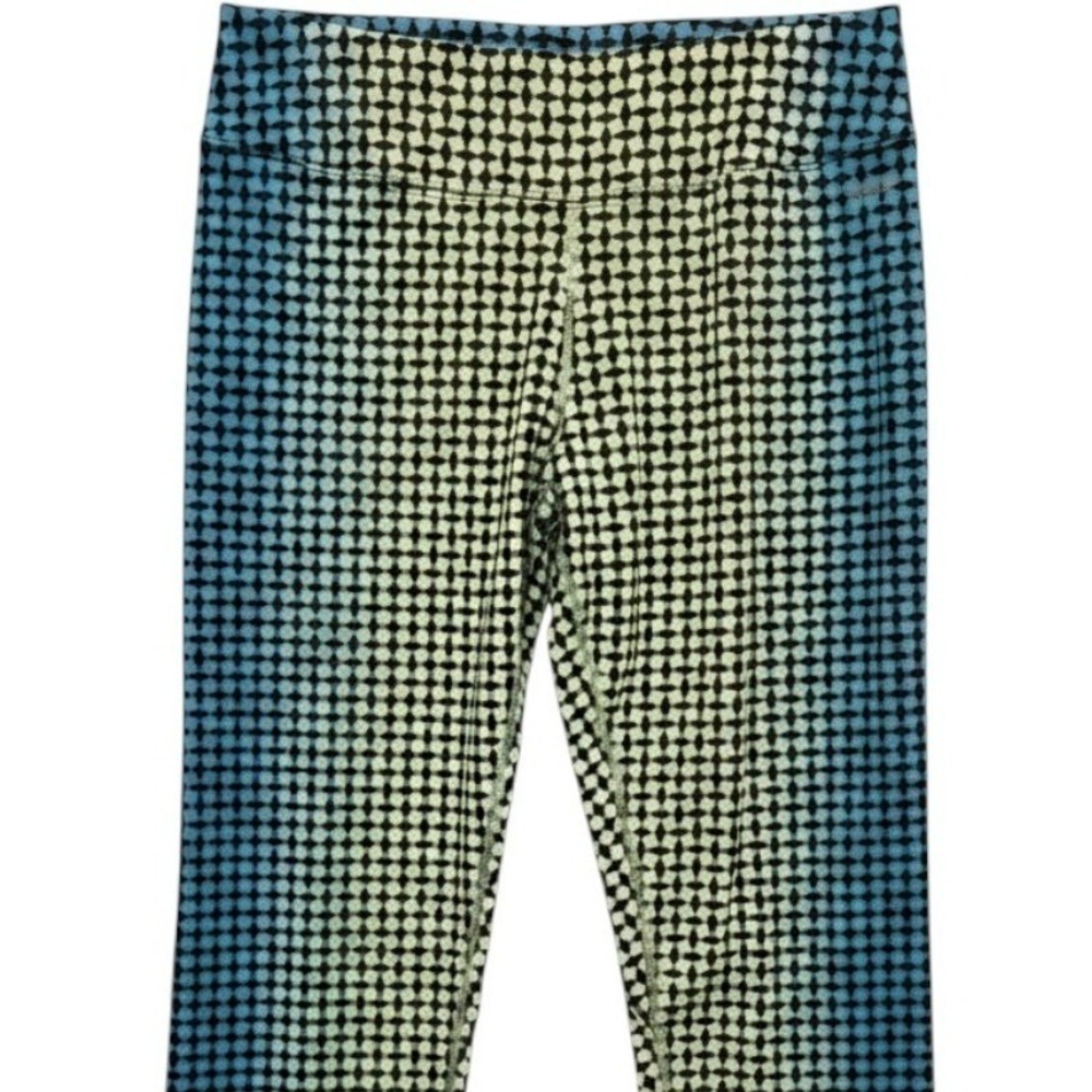 Calvin Klein Performance Leggings Womens XL Green Blue Geometric Crop Quick Dry - Picture 6 of 6
